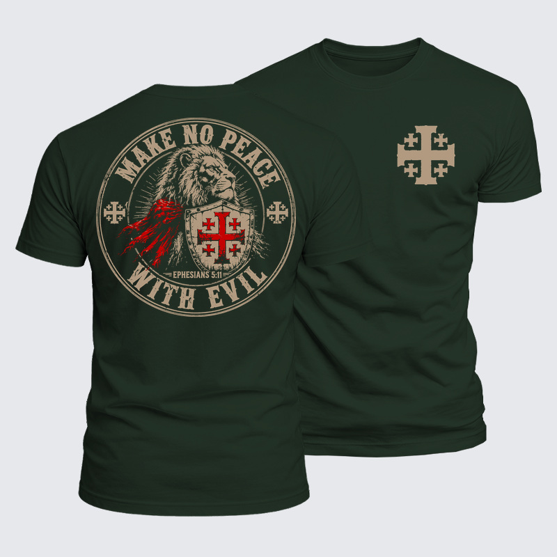 Luxe Mercerized Cotton Tee - Make No Peace With Evil