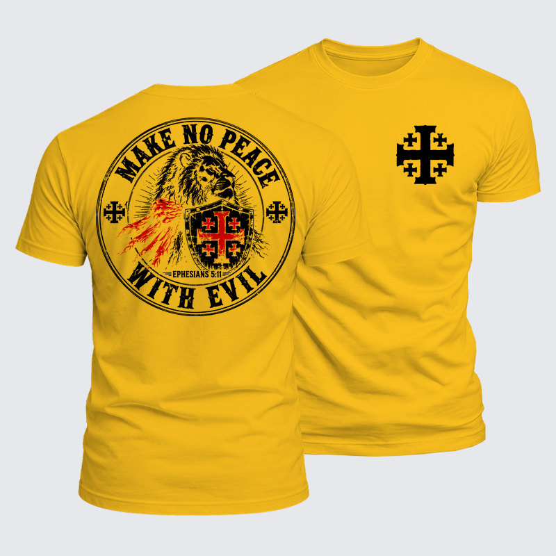 Luxe Mercerized Cotton Tee - Make No Peace With Evil
