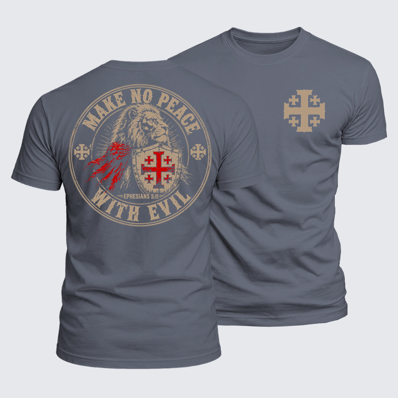 Luxe Mercerized Cotton Tee - Make No Peace With Evil