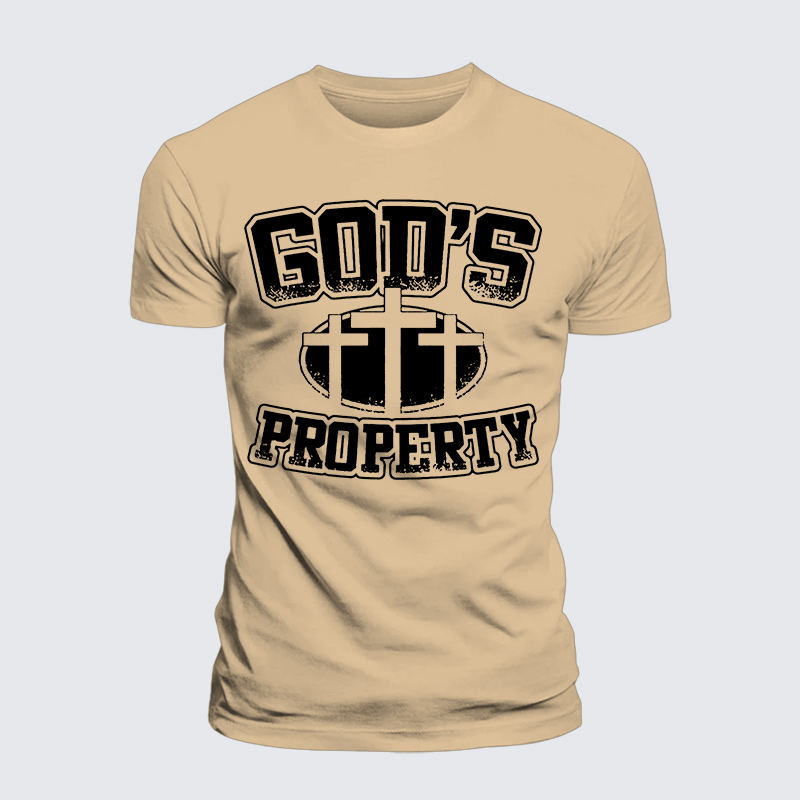 Property Of God Jesus God Christian Premium Mercerized Cotton Tee