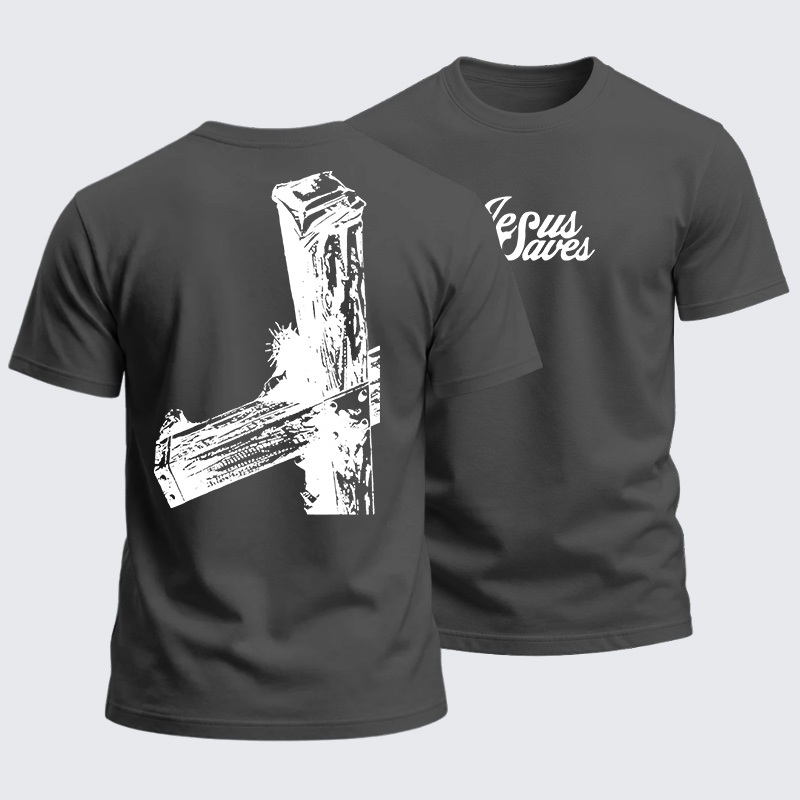 Heavyweight Cotton Tee - Jesus Saves
