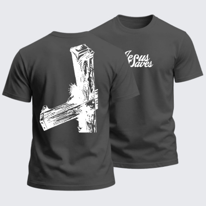 Heavyweight Cotton Tee - Jesus Saves