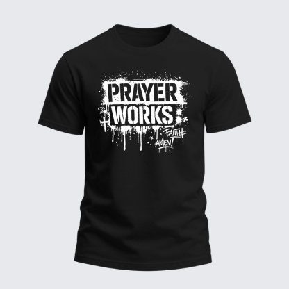 Heavyweight Cotton Tee - Christian Faith Cross