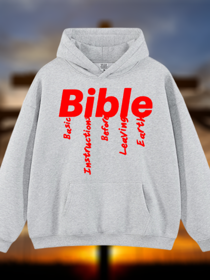 Bible Jesus God Christian Plush Fleece-Lined Hoodie