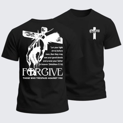 Heavyweight Cotton Tee - Forgive Cross Nail