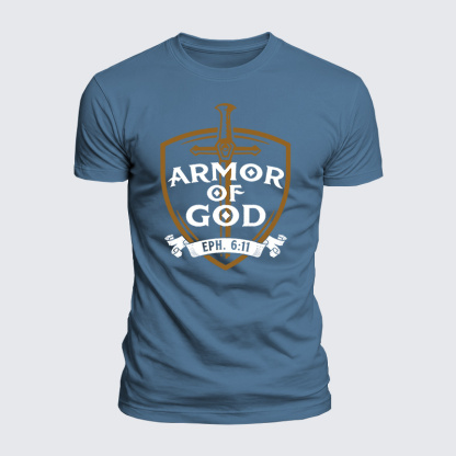 Armor Of God Jesus God Christian  – Luxe Mercerized Interlock Cotton Tee