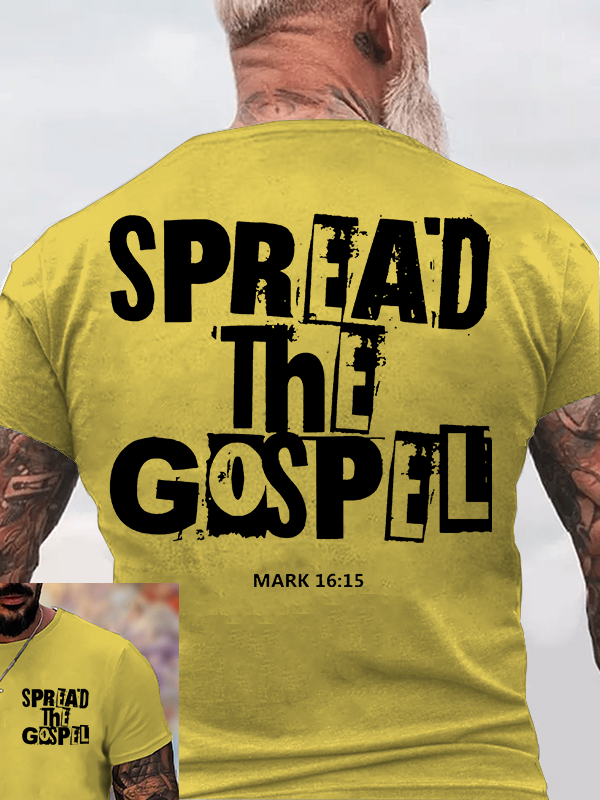 Spread The Gospel Jesus God Christian Cotton T-Shirt