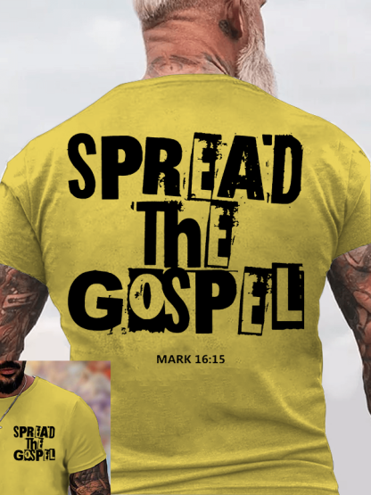 Spread The Gospel Jesus God Christian Cotton T-Shirt