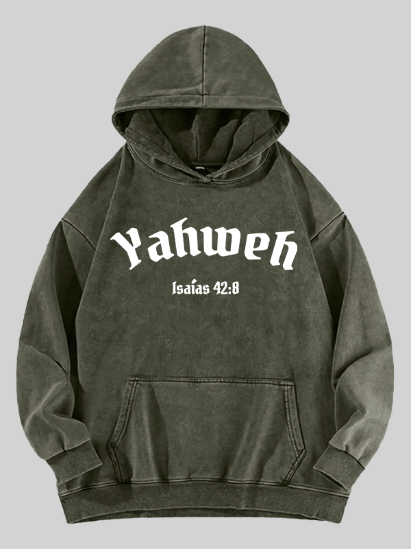 Yahweh Jesus God Christian Washed Hoodie