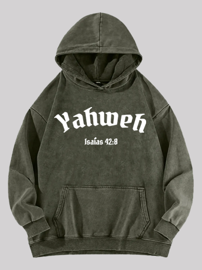Yahweh Jesus God Christian Washed Hoodie