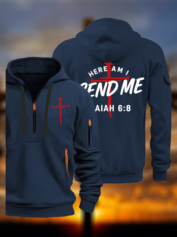 Here Am I Send Me  Jesus God Christian Zipper Hoodies