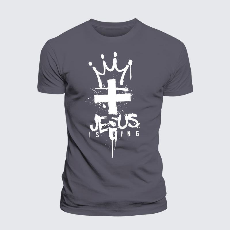 Jesus Is King Jesus God Christian Premium Mercerized Cotton Tee