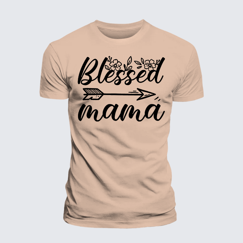 Blessed Mama Jesus God Christian Premium Mercerized Cotton Tee