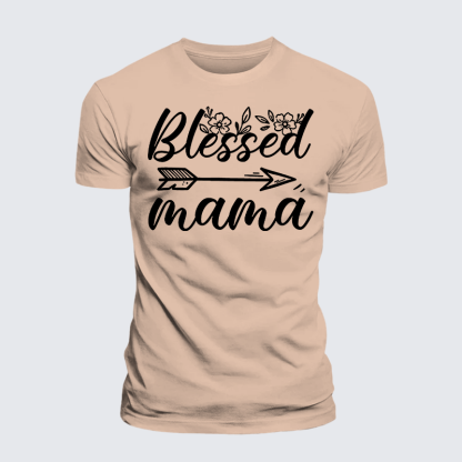 Blessed Mama Jesus God Christian Premium Mercerized Cotton Tee