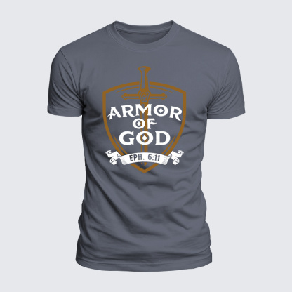 Armor Of God Jesus God Christian  – Luxe Mercerized Interlock Cotton Tee