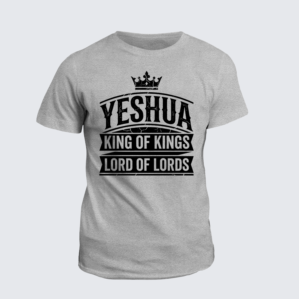 Yeshua King Of Kings Lord Of Lords Jesus God Christian Cotton T-Shirt
