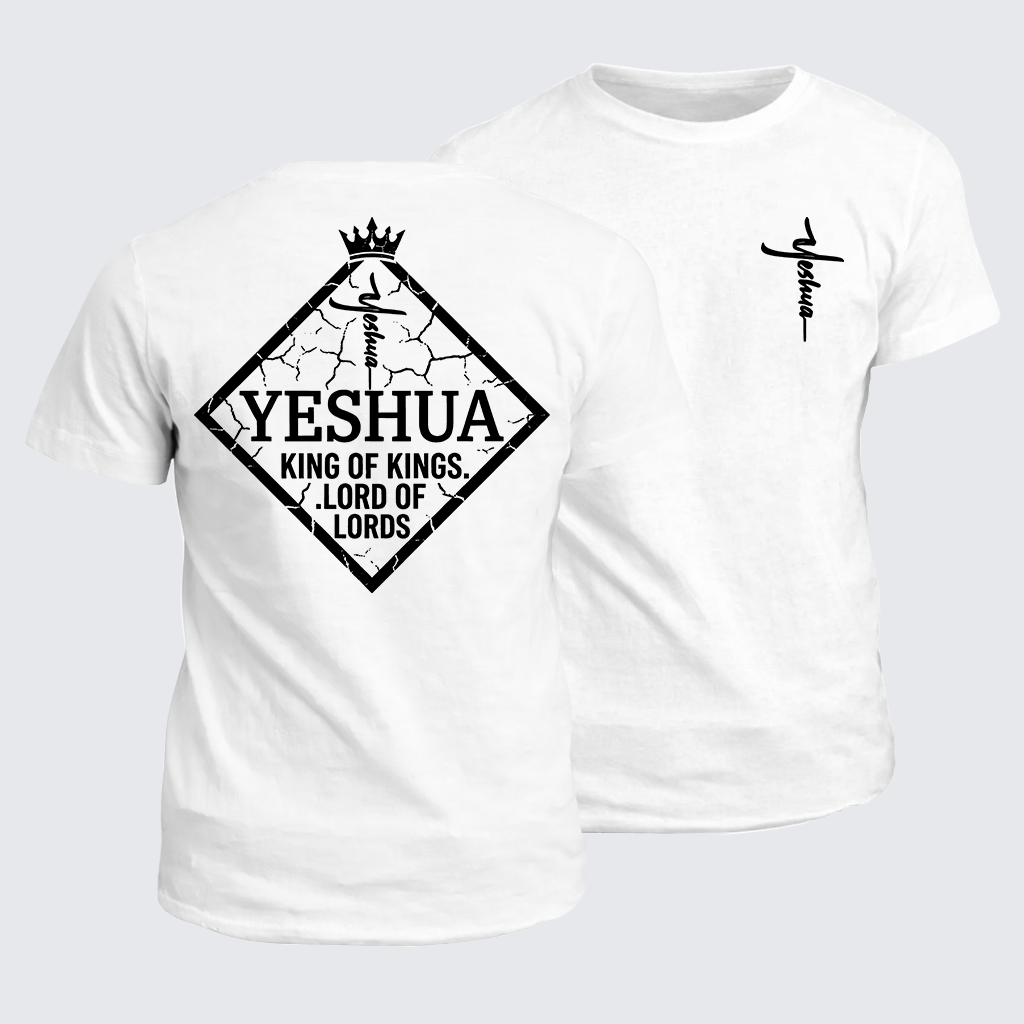 Yeshua King Of Kings Lord Of Lords Jesus God Christian Cotton T-Shirt