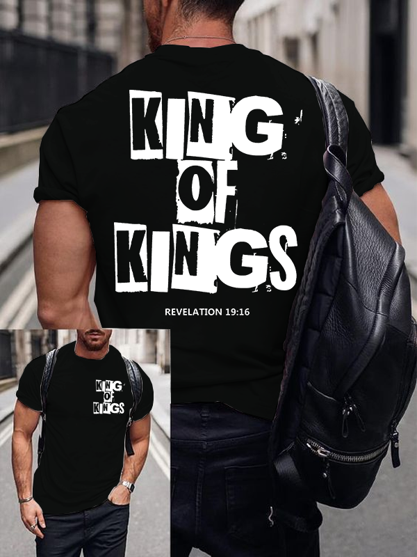 King Of Kings Jesus God Christian Cotton T-Shirt