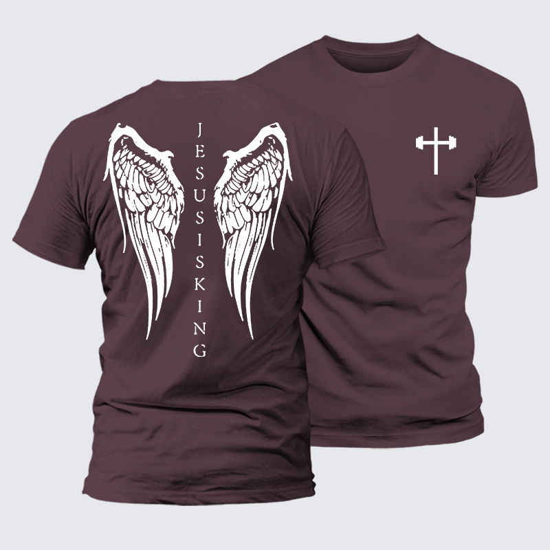 Jesus Is King Jesus God Christian Premium Mercerized Cotton Tee