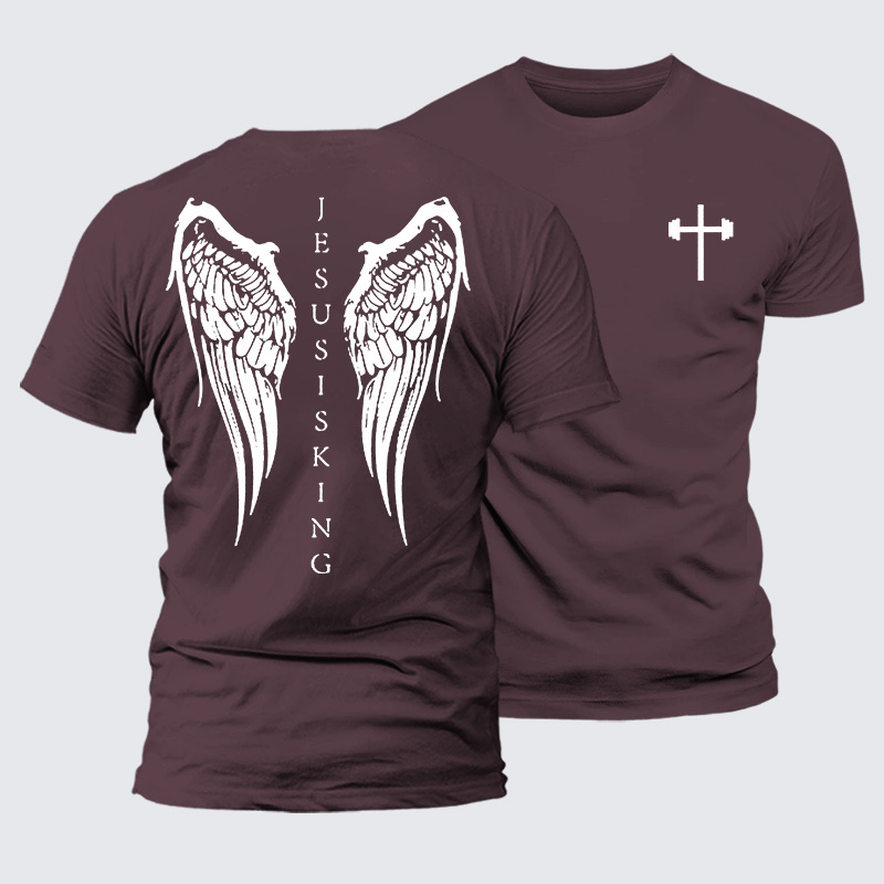 Jesus Is King Jesus God Christian Premium Mercerized Cotton Tee