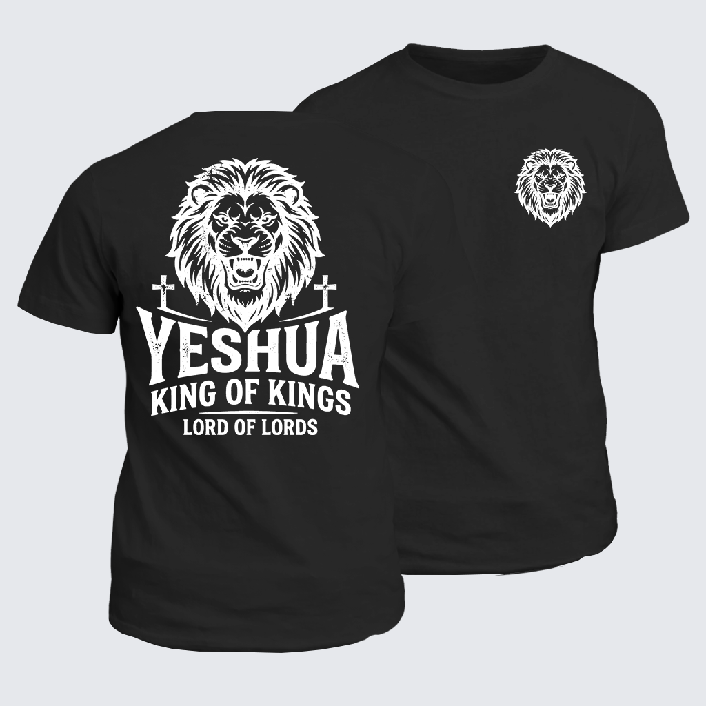 Yeshua King Of Kings Lord Of Lords Jesus God Christian Cotton T-Shirt