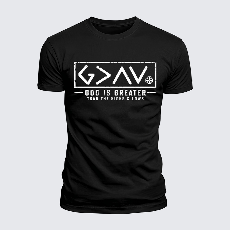 Man Of God Husband Dad Jesus God Christian Cotton T-Shirt