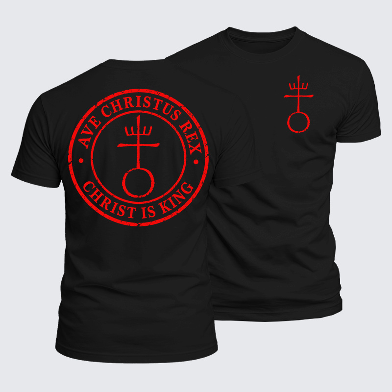 Luxe Mercerized Cotton Tee - Christ Is King- Ave Christus Rex