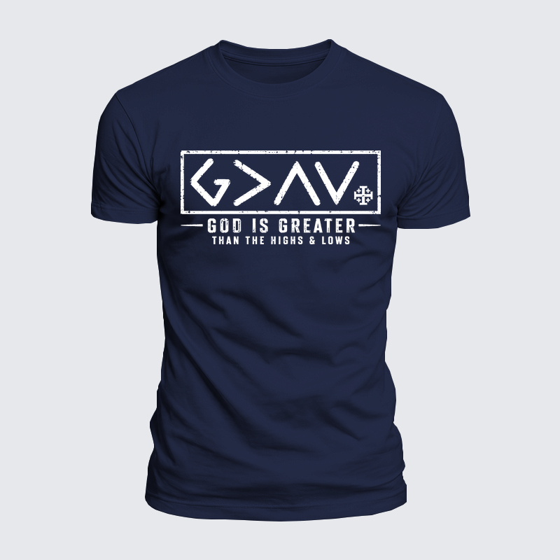 Luxe Mercerized Cotton Tee - God is Greater than the High and Lows