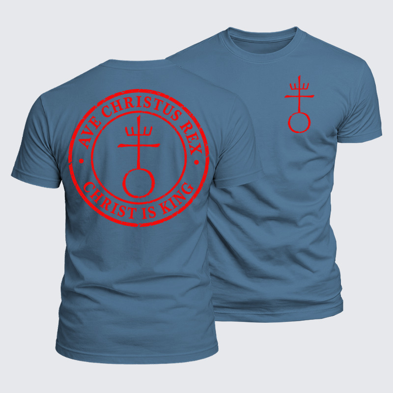 Luxe Mercerized Cotton Tee - Christ Is King- Ave Christus Rex