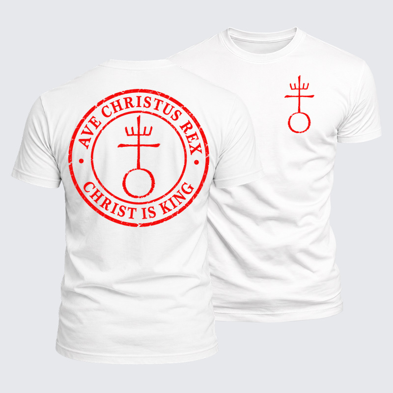 Luxe Mercerized Cotton Tee - Christ Is King- Ave Christus Rex
