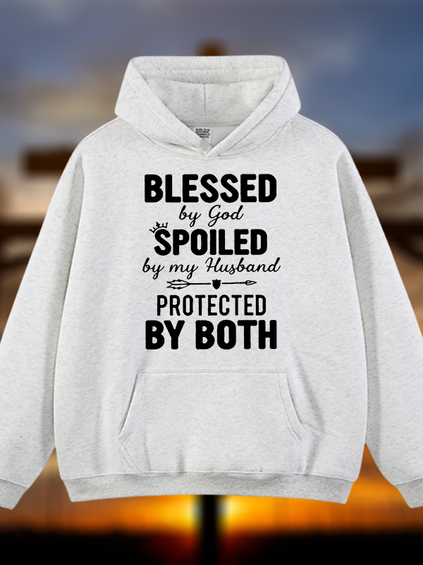 God Bless Jesus God Christian Plush Fleece-Lined Hoodie