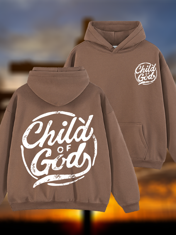 Child Of God Jesus God Christian Plush Fleece-Lined Hoodie