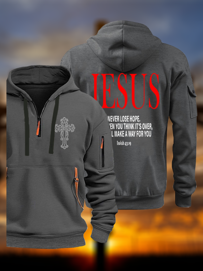 Jesus Never Lose Hope Jesus God Christian Zipper Hoodies