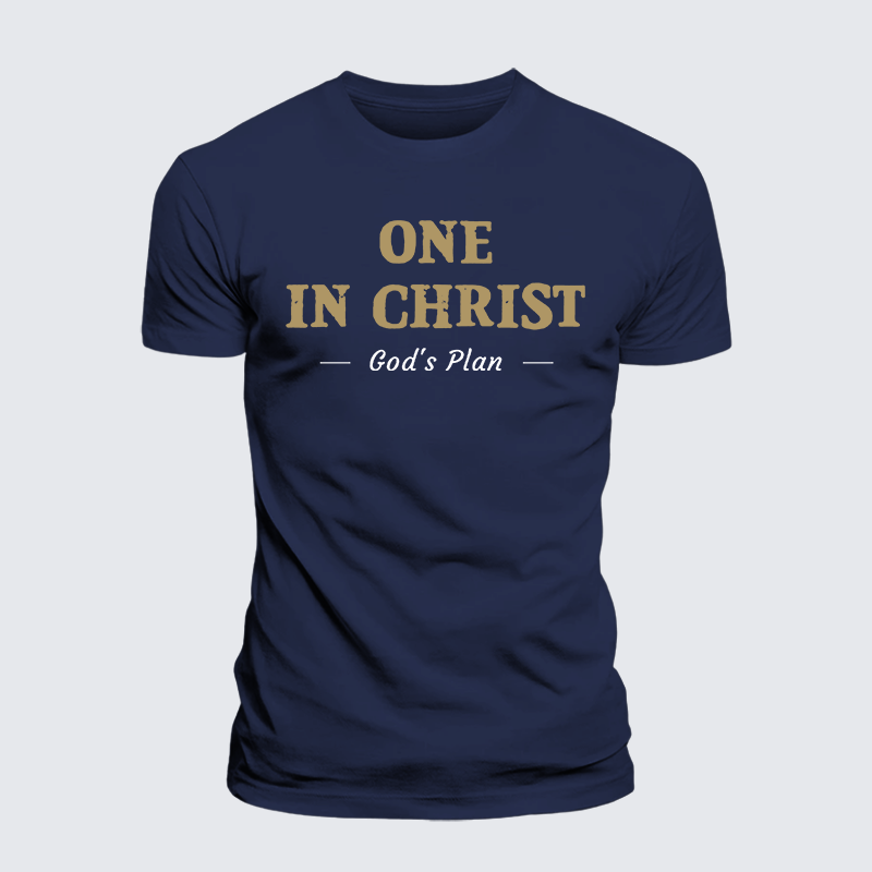 One In Christ Jesus God Christian Premium Mercerized Cotton Tee