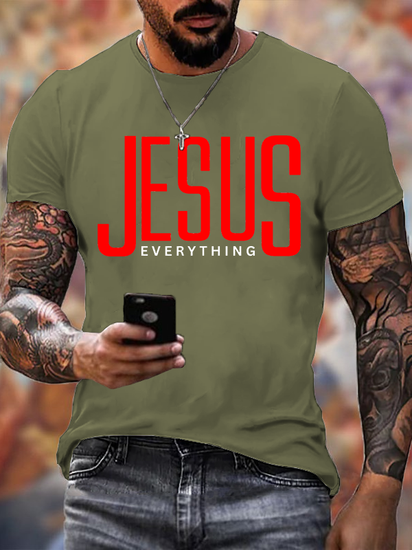 Jesus Everything Jesus God Christian Cotton T-Shirt