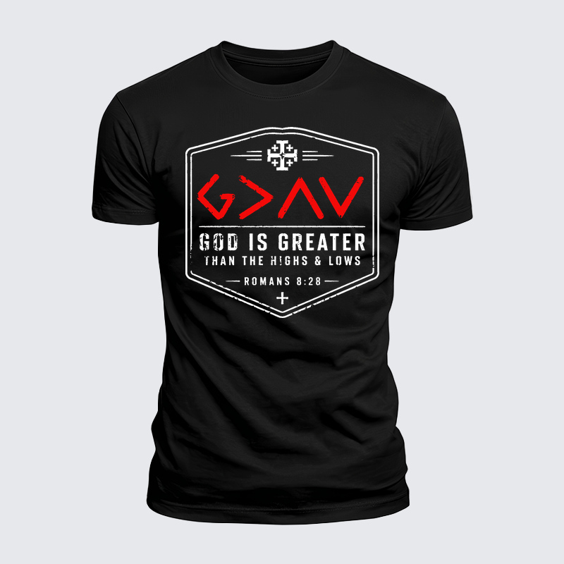 Man Of God Husband Dad Jesus God Christian Cotton T-Shirt