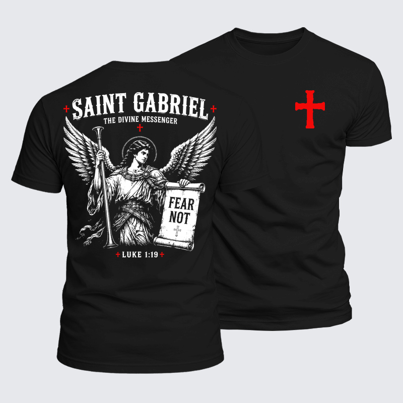 Luxe Mercerized Cotton Tee - Saint Gabriel The Divine Messenger 