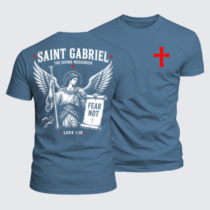 Luxe Mercerized Cotton Tee - Saint Gabriel The Divine Messenger 