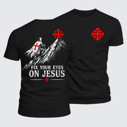 Luxe Mercerized Cotton Tee - Blessed Jerusalem Cross Jeremiah 17:7