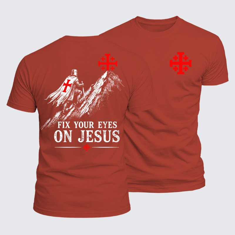 Luxe Mercerized Cotton Tee - Blessed Jerusalem Cross Jeremiah 17:7