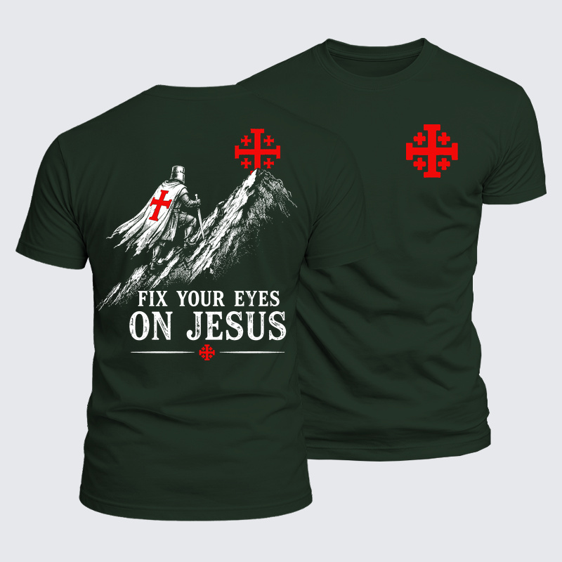 Luxe Mercerized Cotton Tee - Blessed Jerusalem Cross Jeremiah 17:7