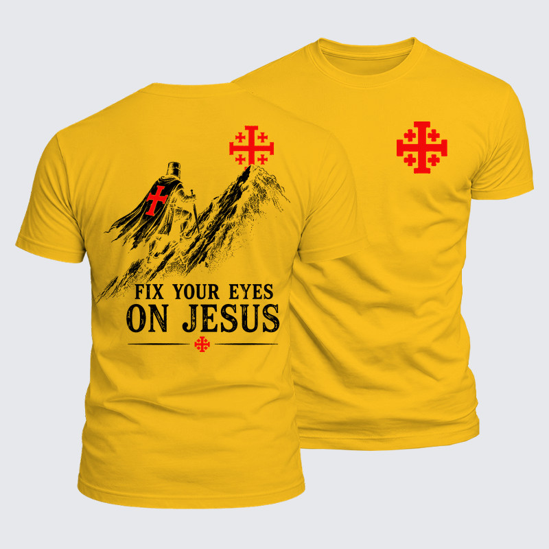 Luxe Mercerized Cotton Tee - Blessed Jerusalem Cross Jeremiah 17:7
