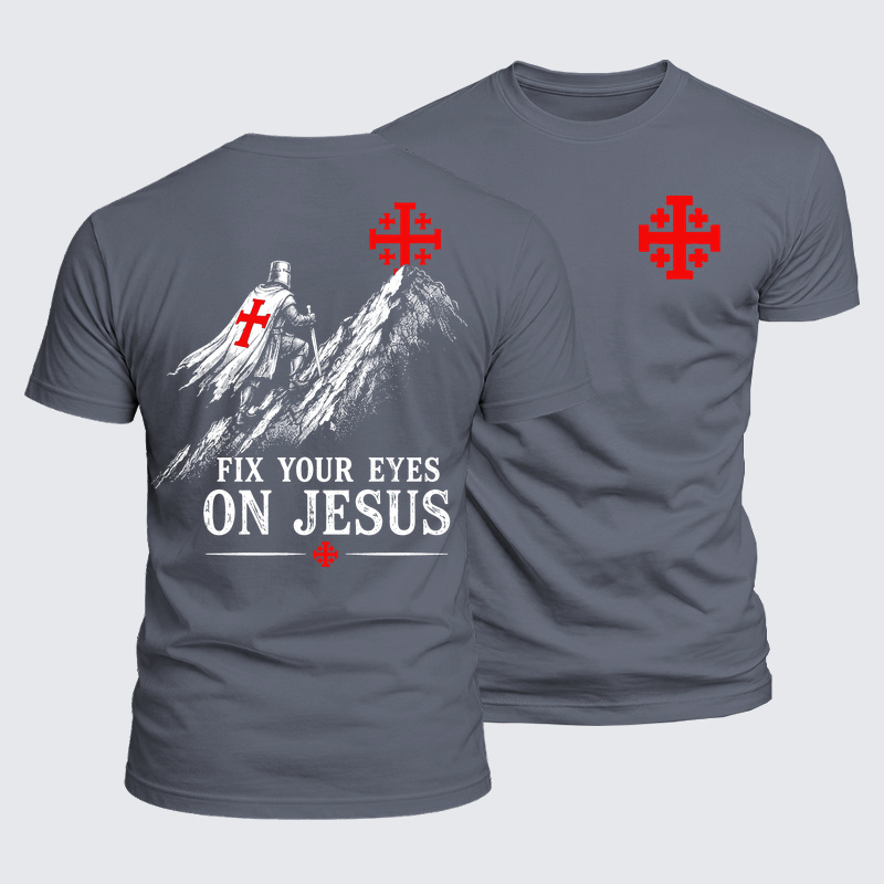 Luxe Mercerized Cotton Tee - Blessed Jerusalem Cross Jeremiah 17:7
