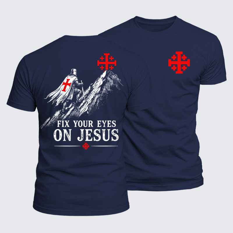 Luxe Mercerized Cotton Tee - Blessed Jerusalem Cross Jeremiah 17:7