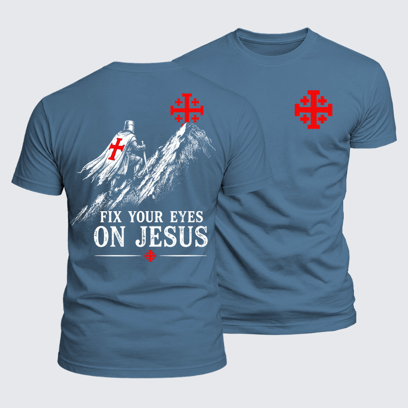 Luxe Mercerized Cotton Tee - Blessed Jerusalem Cross Jeremiah 17:7