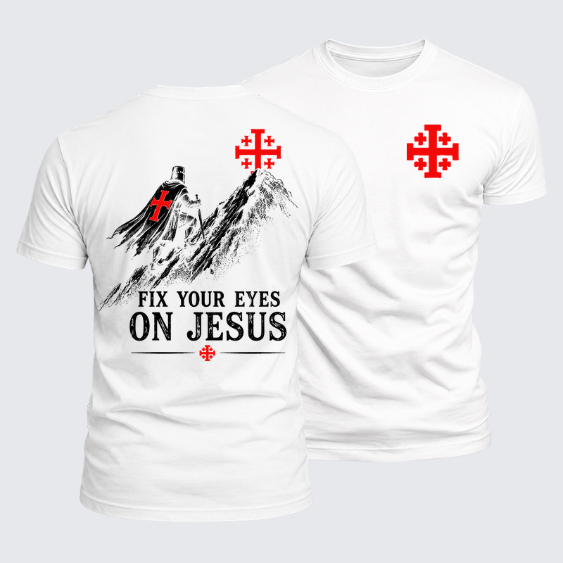 Luxe Mercerized Cotton Tee - Blessed Jerusalem Cross Jeremiah 17:7