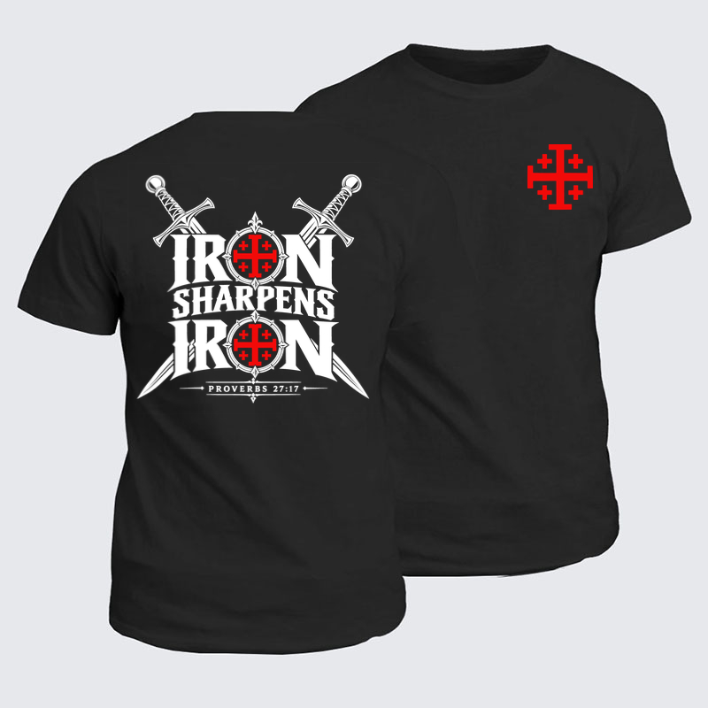 Classic Cotton Tee - Iron Sharpens Iron Proverbs 27:17