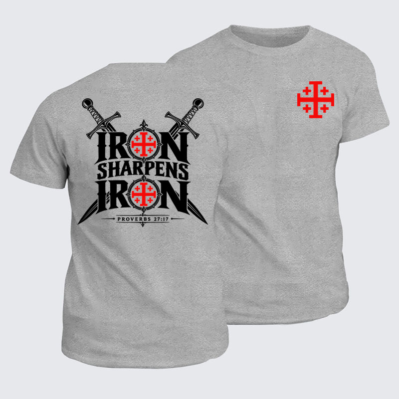 Classic Cotton Tee - Iron Sharpens Iron Proverbs 27:17