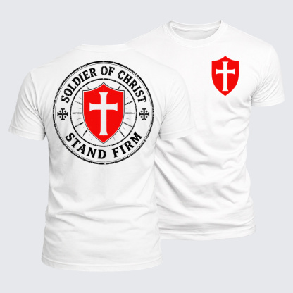 Luxe Mercerized Cotton Tee - Soldier Of Christ Stand Firm