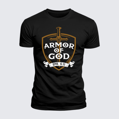 Armor Of God Jesus God Christian  – Luxe Mercerized Interlock Cotton Tee